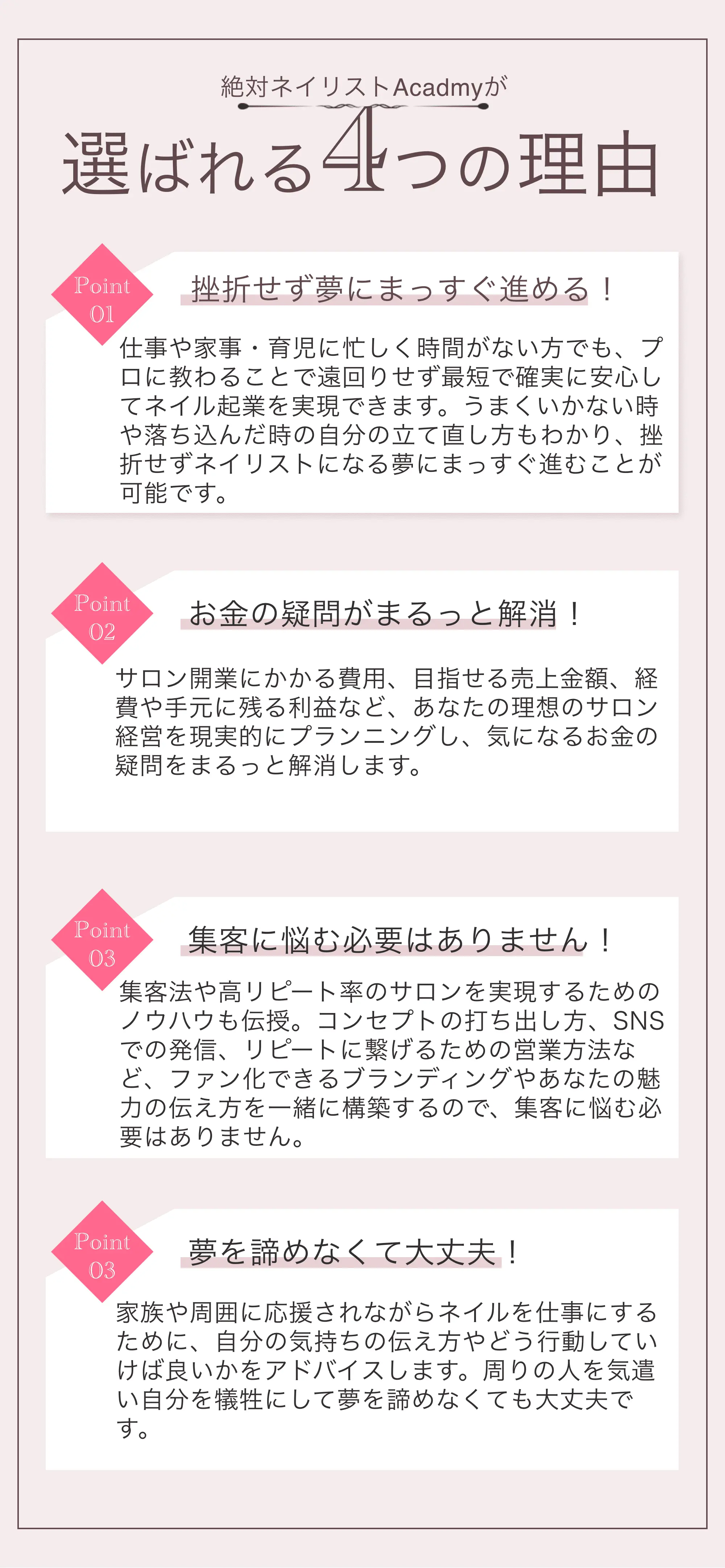 選ばれる４つの理由